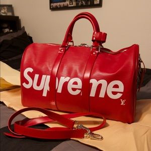 supreme leather bag